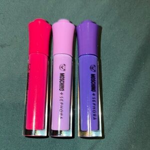 Moschino Lipstick Trio - Fuchsia, Lavender, Violet